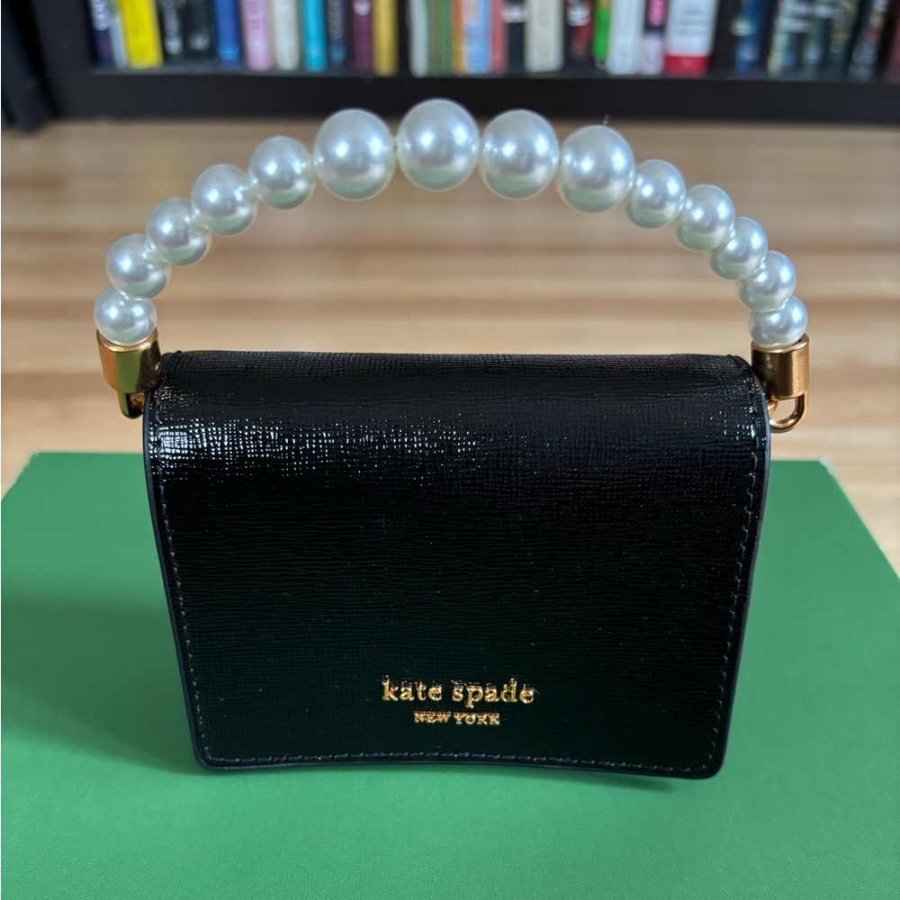NWT Kate Spade Morgan Embellished Chain Card Case
